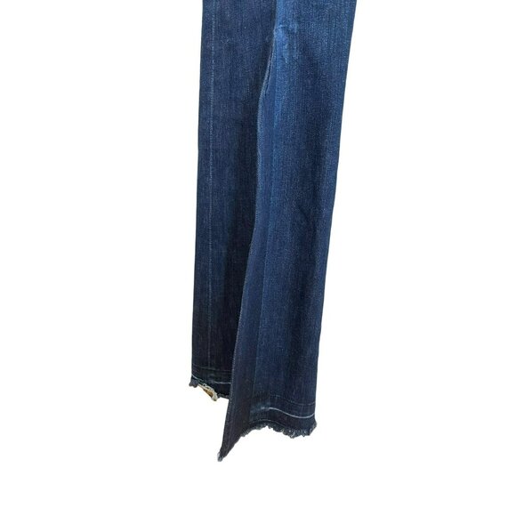 Flying Monkey Darker and Darker - High Rise Flare Jeans with Insert Panel Size 2 - Picture 8 of 9